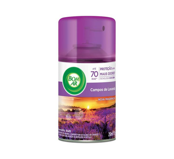 Aromatizador Bom Ar Fresh Matic Aut. Refil 250ml - Campos de Lavanda 250ml