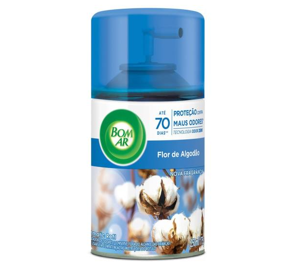 Aromatizador Bom Ar Fresh Matic Aut. Refil 250ml - Flor de Algodão