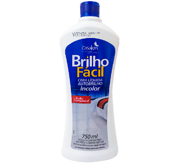 Cera Liq. Incolor 750ml - Brilho Fácil