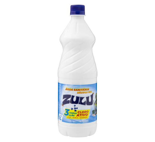 Cloro Líquido 2,5% (Água Sanitária) 1L - Zulu