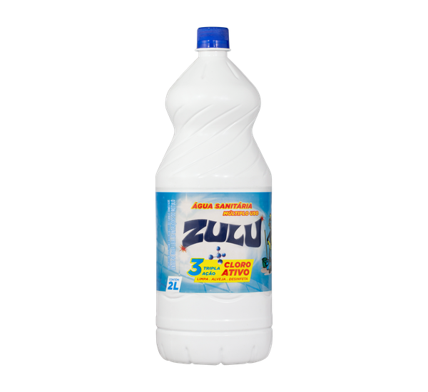 Cloro Líquido 2,5% (Água Sanitária) 2L - Zulu