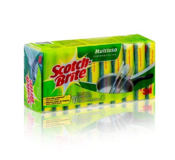 Esponja Dupla Face com 10 - Scotch Brite