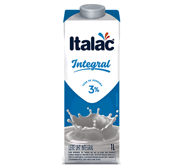 Leite Integal com tampa 1L - Italac