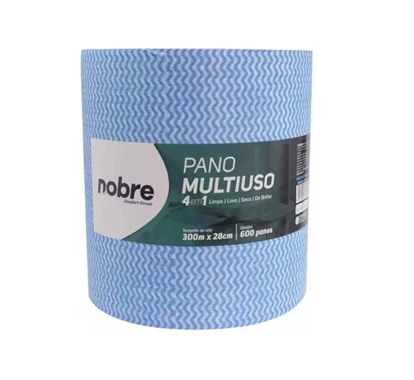 Pano Multiuso 300m Azul c/ 600 Unid 28x40cm - Nobre