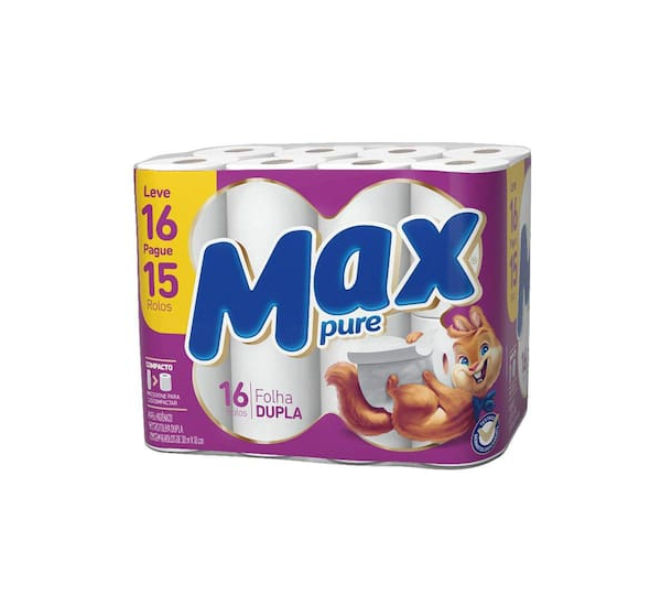 Papel Higiênico F. Dupla c/ 16 - MaxPure