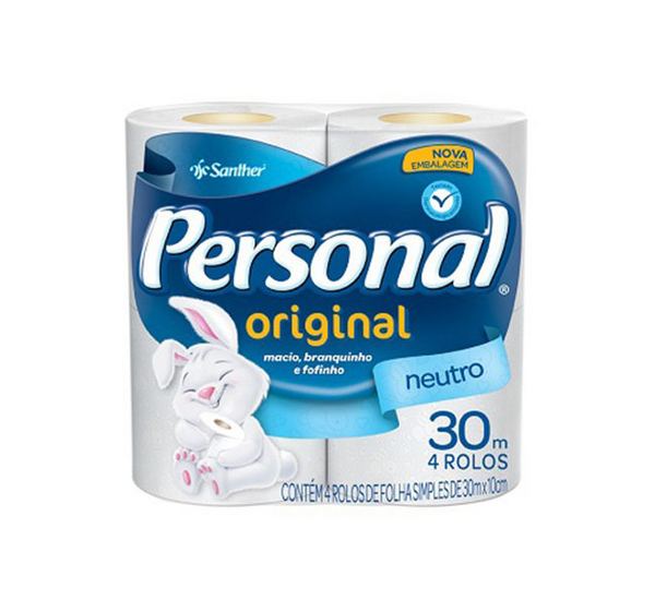 Papel Higiênico F. Simples c/ 4 - Personal