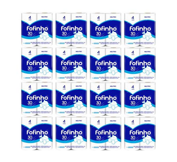 Papel Higiênico F. Simples c/ 64 (16x4) - Fofinho