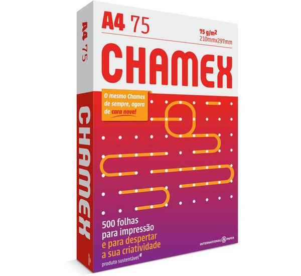 Papel Sulfite A-4 210x297 c/ 500 Folhas - Chamex