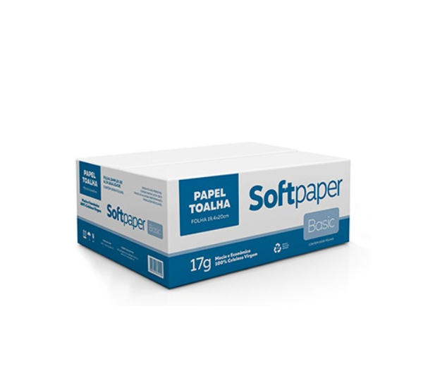 Papel Toalha Interfolha F. Simples 2D 20cmx21cm - cx 5.000 - Softpaper Basic
