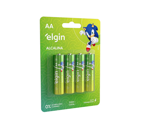 Pilha Alcalina (AA) c/4 - Elgin