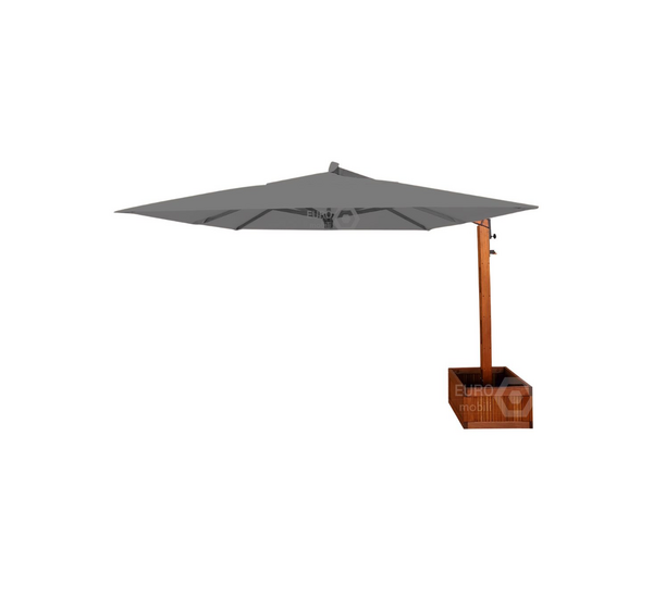 Ombrelone Lateral Quadrado 4M X 4M Base Floreira Grafite