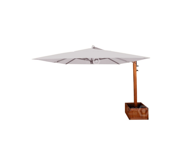 Ombrelone Lateral Quadrado 3M X 3M Base Floreira Branco