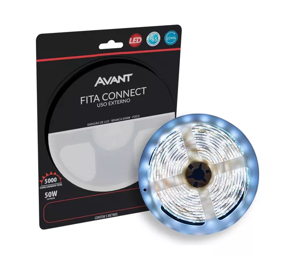 Fita Led 10W/M 6500K 5M 127V  IP65 Connect