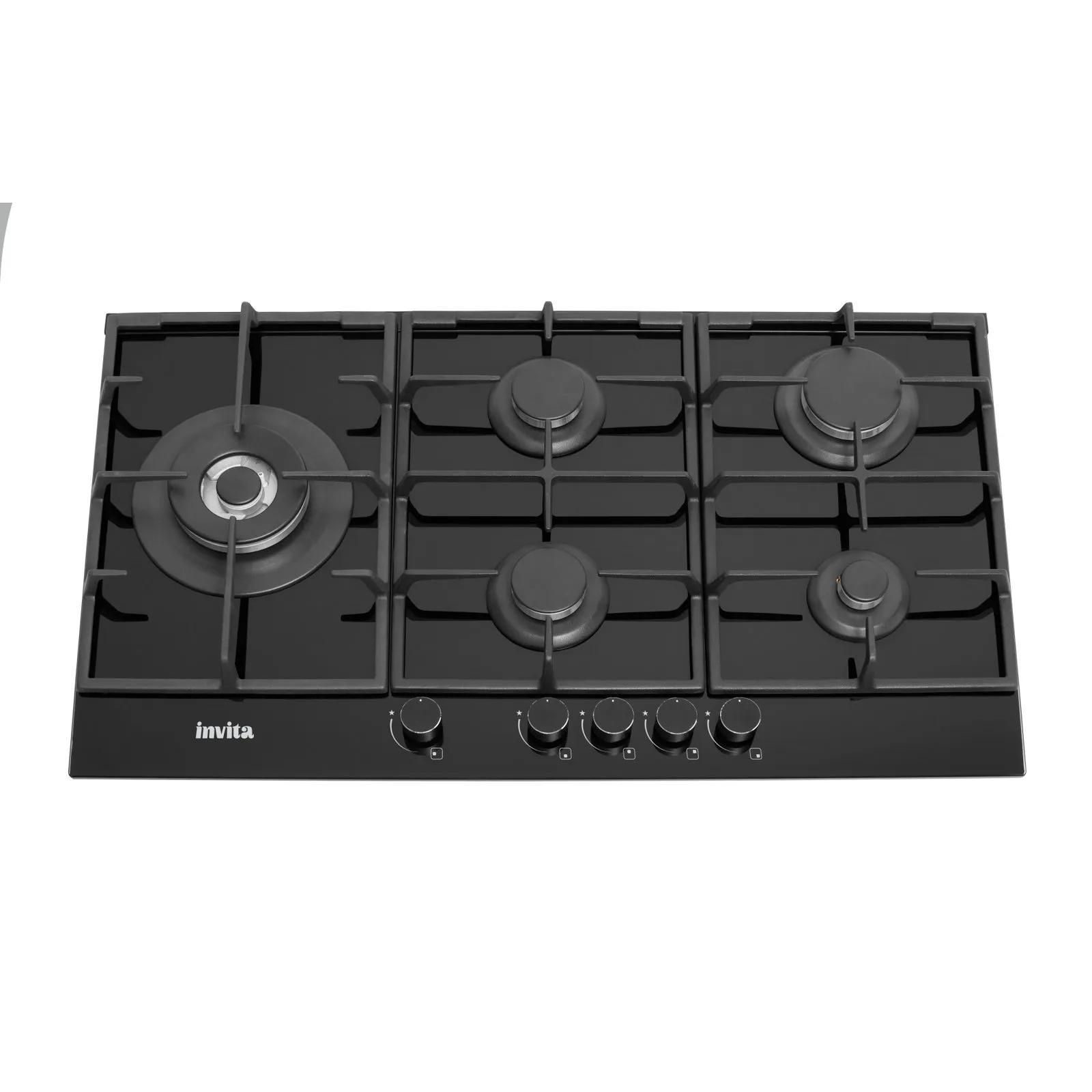 Cooktop a Gás Invita 90cm Preto Bivolt 5 Queimadores
