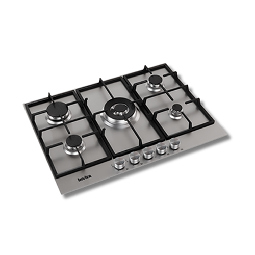 Cooktop a Gás Invita 70cm Inox Bivolt 5 Queimadores