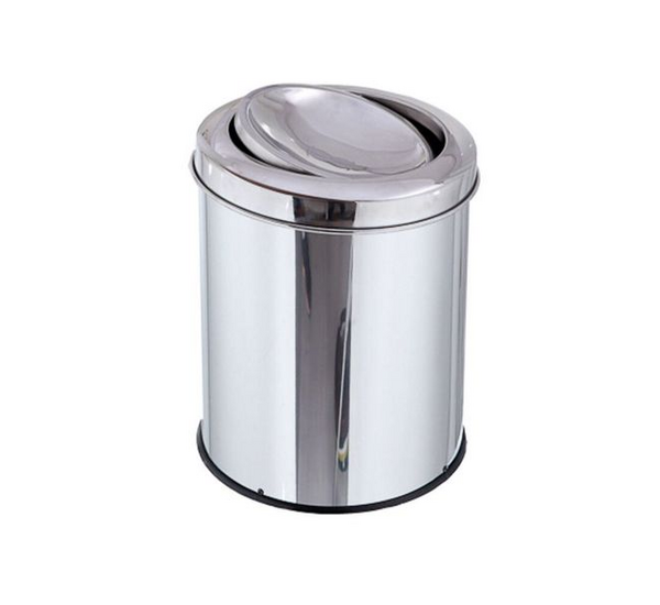 Lixeira em Aço Inox c/ Tampa Basculhante 15L
