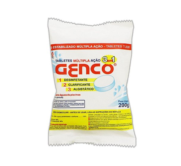 Cloro Estabilizado Tabletes Multiação 3 x 1 - Genco