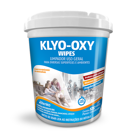 Klyo Oxy Limpador Floral - CX 12X125 Wipes
