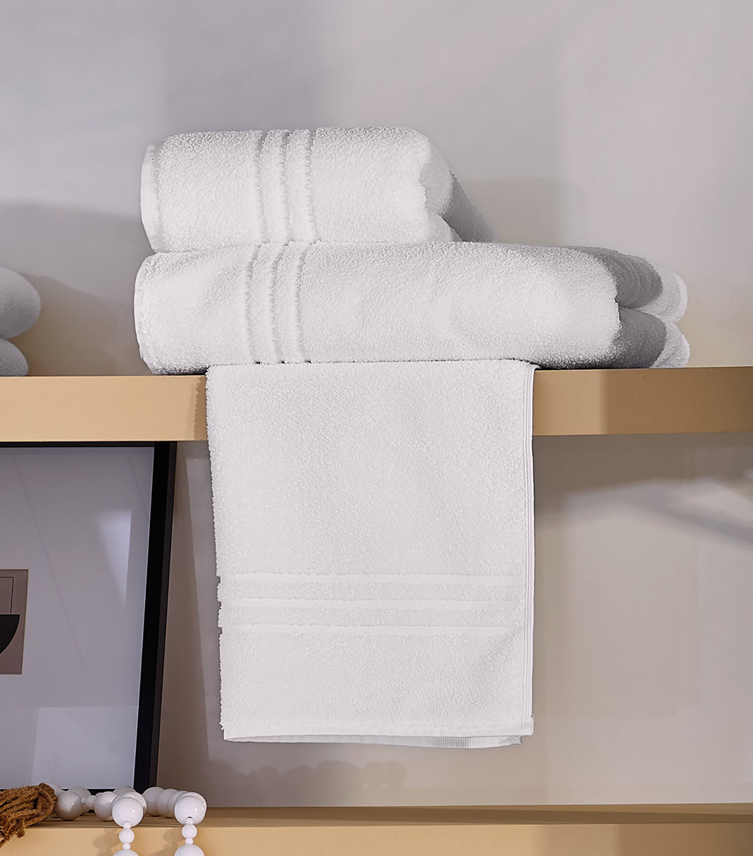 Toalha de banho, 90%CO 10%PES, 075 X 150 CM, cor branco