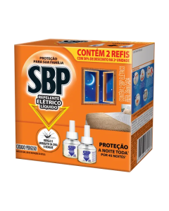 Inseticida Elétrico Líquido 35ml Refil c/ 2 Uni. - SBP