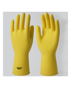 Luva Látex c/ Forro Amarela Top (P) - Sanro