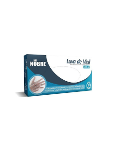 Luva Vinílica Descartável c/100 (P) - Nobre