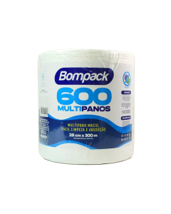 Pano Multiuso 300m Branco c/ 600 Unid 28x50cm - Bompack