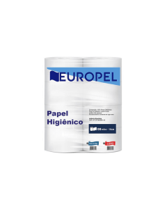 Papel Higiênico Rolão F. Simples 100% Celulose 8x300M - Europel