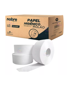 Papel Higiênico Rolão F. Simples 8x300M - 100% Celulose Best - Nobre