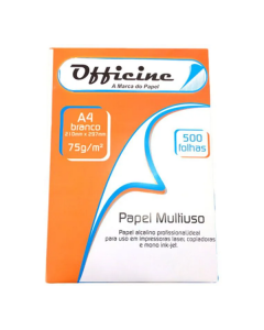 Papel Sulfite A-4 210x297 c/ 500 Folhas - Officine