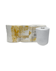 Papel Toalha Bobina F. Simples 6x20cmx200M - Ouropel
