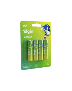 Pilha Alcalina (AA) c/4 - Elgin
