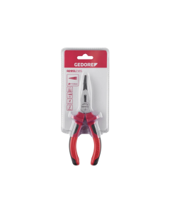 Alicate Tipo Telefone Bico Curvo Cabo Vermelho 6.1/2" - Gedore