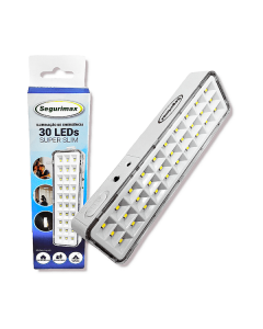 Luminária Led Emergência 1W Super Slim Bivolt 30 Leds Segurimax