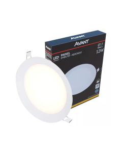 Painel Led Embutir Redondo 12W 3000K 17cm JNG