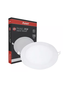 Painel Led Embutir Redondo 18W 6500K 18W 22cm Bivoltolt Avant