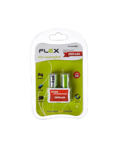 Pilha Recarregavel AA c/2 - Flex