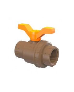 Registro de Esfera com União PVC Roscável 25mm Marrom 3/4" - Tigre