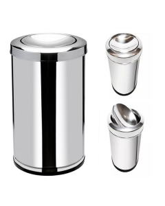 Lixeira em Aço Inox c/ Tampa Basculhante 20L