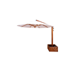 Ombrelone Lateral Redondo 3,5M Base Floreira Branco