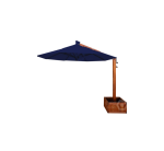 Ombrelone Lateral Redondo 3,5M Base Floreira Azul Marinho