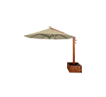 Ombrelone Lateral Redondo 3,5M Base Floreira Areia
