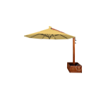 Ombrelone Lateral Redondo 2,5M Base Floreira Creme
