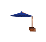 Ombrelone Lateral Redondo 2,5M Base Floreira Azul Royal
