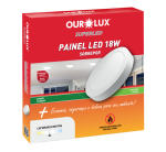 Luminária Led Plafon Sobrepor Redonda 18W 6500K Bivolt  Ourolux