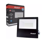 Refletor Led Holofote Slim 30W Preto Luz branca 6500K, IP65, Prova d'água, Bivolt - Avant