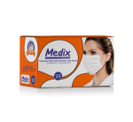 Caixa de Máscara Tripla Descartável c/ Filtro Branca c/ 50 - Medix