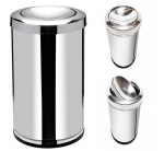 Lixeira em Aço Inox c/ Tampa Basculhante 20L