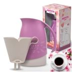 Garrafa Térmica Rosa 700ml + Suporte Filtro De Café 102 Sanremo